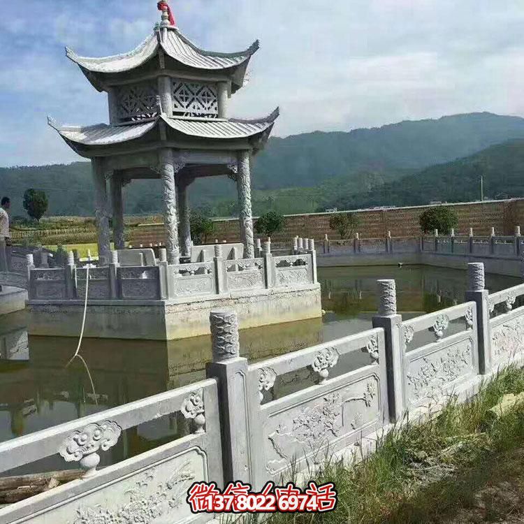 古典仿古水池涼亭，享受休閑園林生活