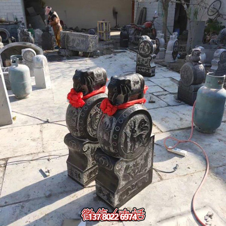 精美大理石仿古舊門墩雕塑，打造完美中式庭院