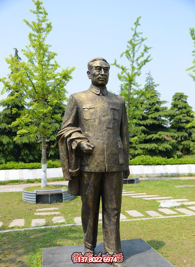 紀(jì)念周恩來偉人雕塑，緬懷歷史，見證輝煌