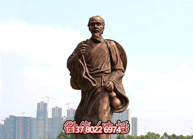 古代雕塑銅鑄神醫(yī)華佗園林 古代雕塑銅鑄神醫(yī)華佗園林