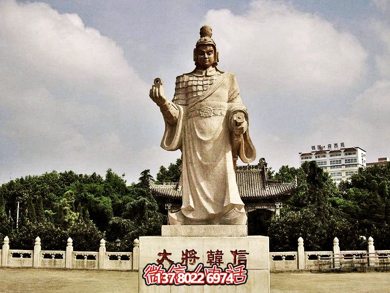 以漢白玉雕塑緬懷韓信，美化景區(qū)，展現(xiàn)創(chuàng)意兵