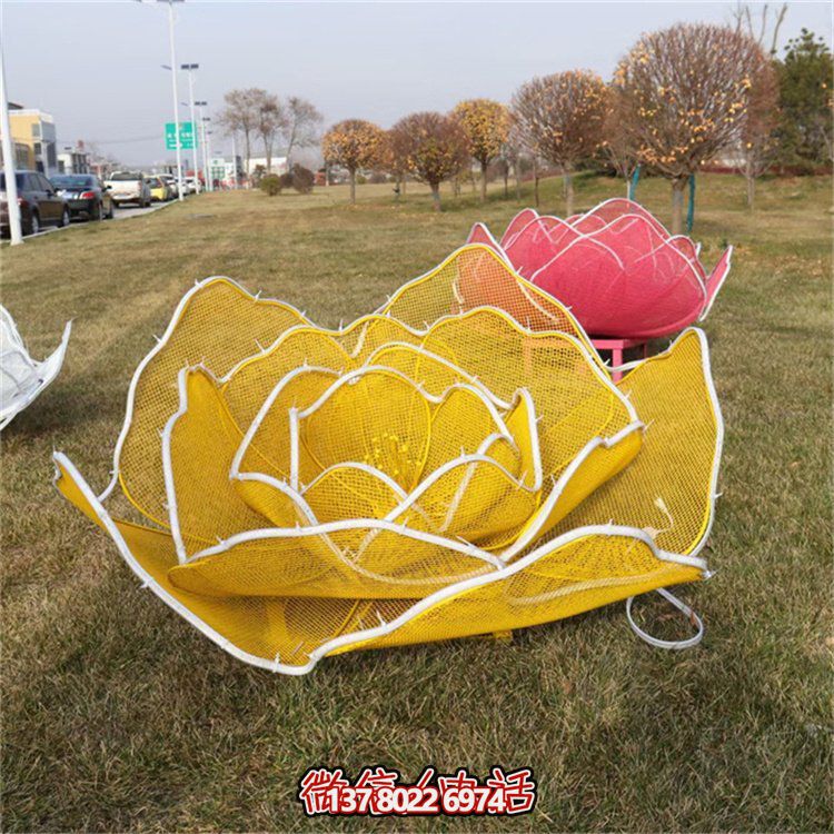 不銹鋼玫瑰花鏤空雕塑擺件，點(diǎn)綴戶(hù)外公園花園