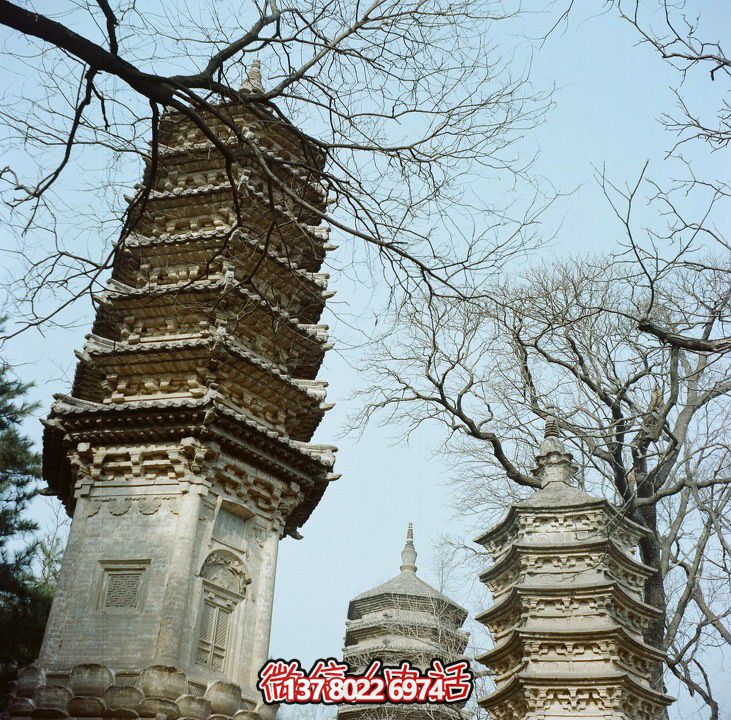 仿古石雕舍利塔，傳承古老文化