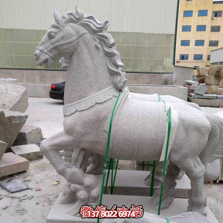 主題砂巖雕刻馬擺件，點(diǎn)綴園林廣場(chǎng)美景