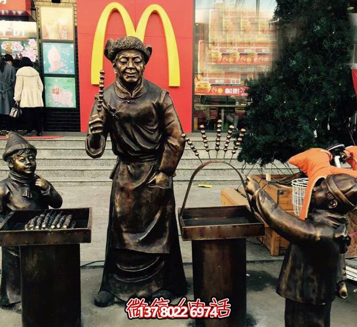 精美銅雕糖葫蘆，給您獨特的步行街體驗