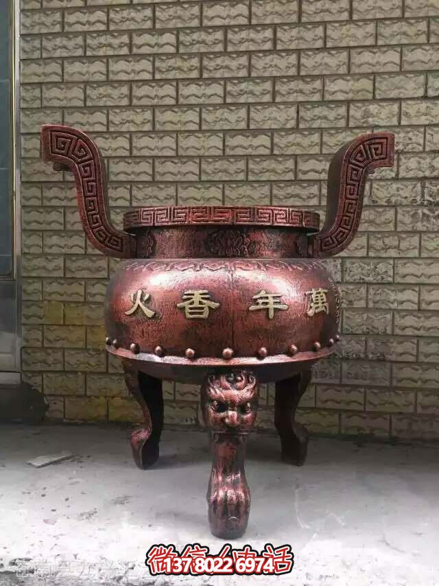 紅銅香爐，來自古老寺院的精美鑄造