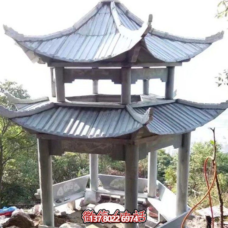 經(jīng)典雙層大理石雕塑涼亭，給你不一樣的室外體驗(yàn)