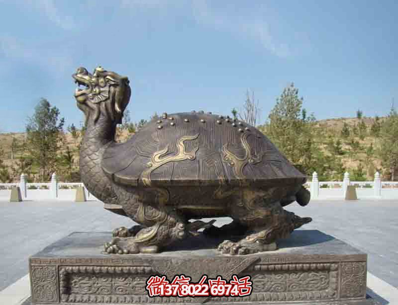 玻璃鋼龍龜?shù)袼?，點綴公園里的創(chuàng)意行走