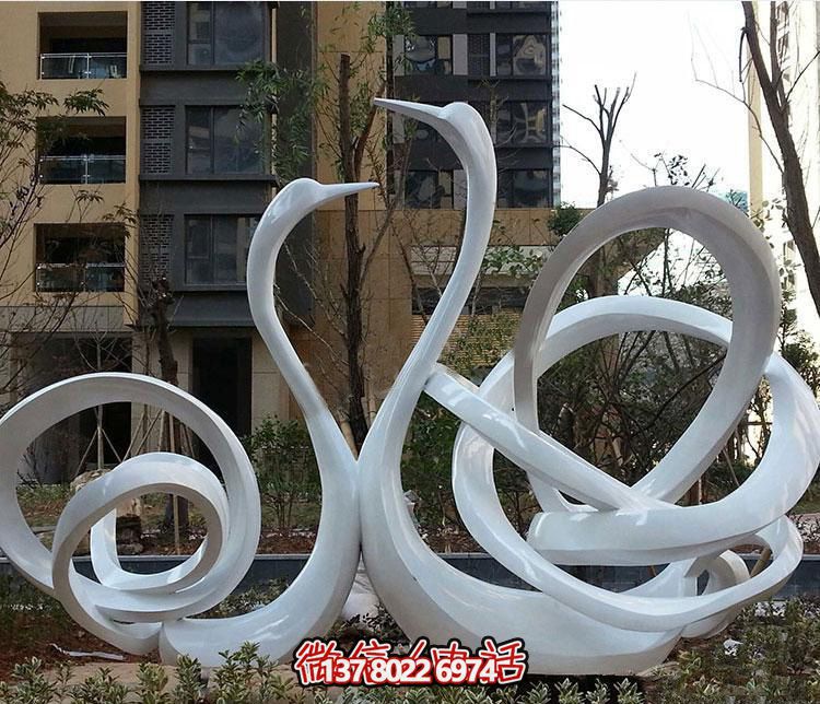 創(chuàng)意天鵝雕塑，為公園和小區(qū)帶來抽象的藝術(shù)氛圍