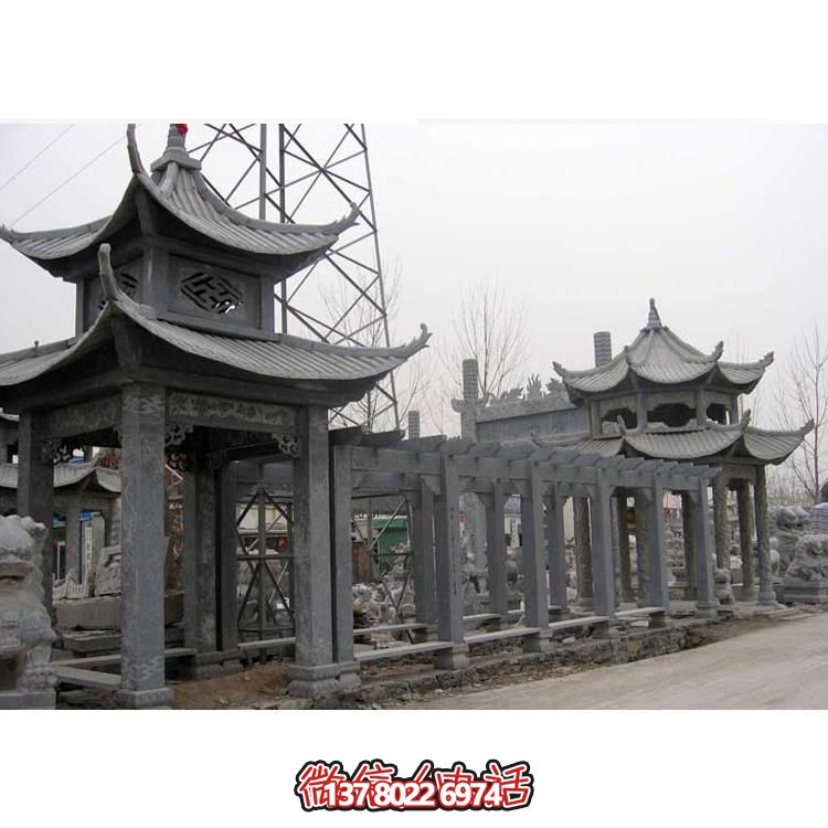 精美石雕，時(shí)尚的大理石長廊營造絕美的戶外公園雕塑