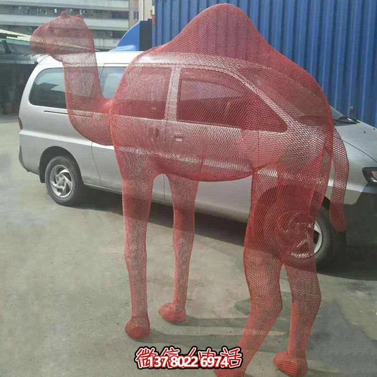 不銹鋼網(wǎng)格景觀雕塑，點(diǎn)綴廣場(chǎng)美景