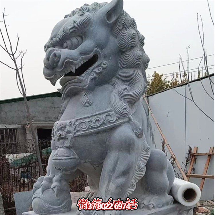豪華庭院大型獅子雕塑，招財進寶，鎮(zhèn)宅門口裝飾