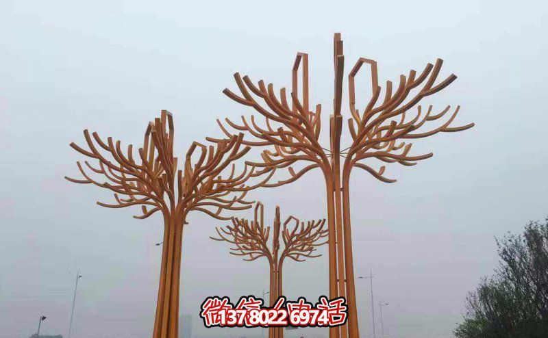 不銹鋼景觀雕塑，提升步行商業(yè)街抽象美感
