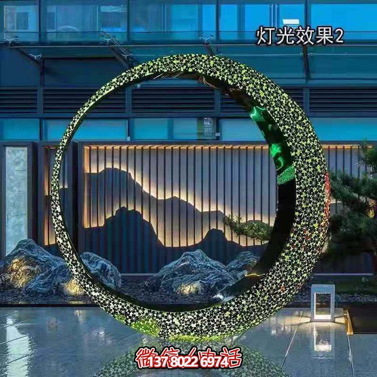 不銹鋼燈光圓環(huán)，營造月亮美景