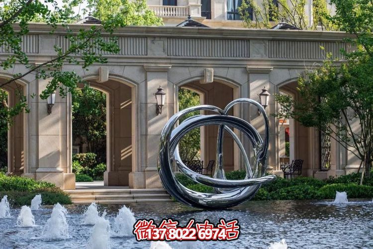 創(chuàng)意不銹鋼抽象藝術景觀雕塑擺件，點綴小區(qū)水池