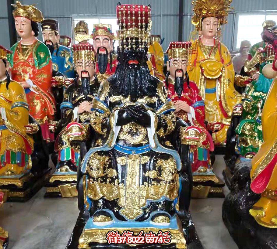 玻璃鋼彩繪龍王雕塑，傳承古老文化