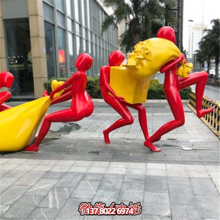 玻璃鋼抽象人物擺件——點綴商業(yè)街