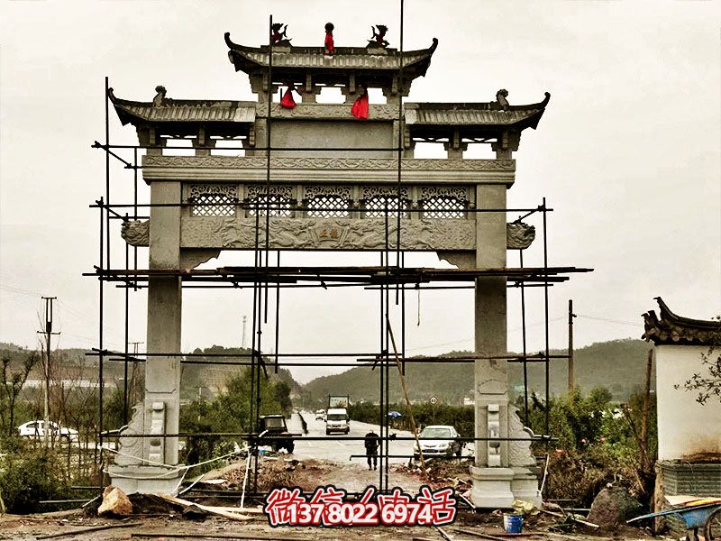 古風(fēng)石牌坊，引領(lǐng)鄉(xiāng)村建筑新潮流