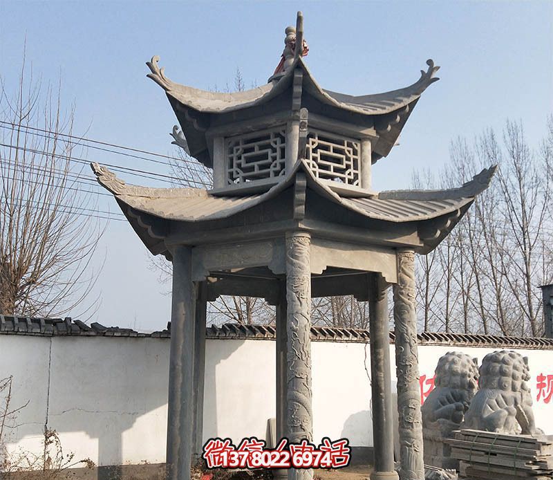 古樸雅致的仿古涼亭，讓你走進(jìn)歷史悠久的古寺廟
