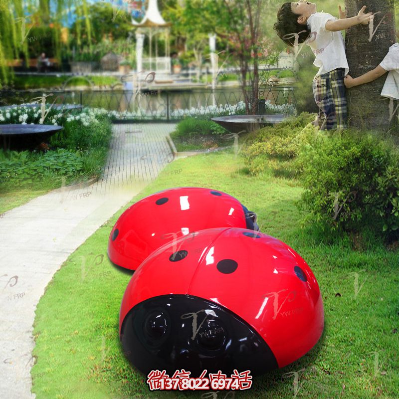 精美玻璃鋼瓢蟲雕塑，點亮公園