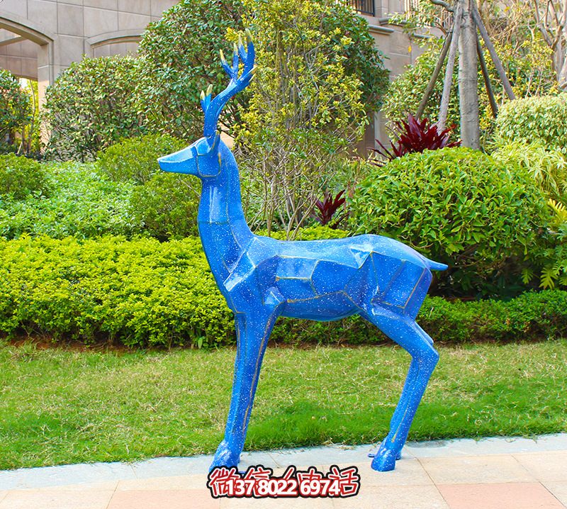 玻璃鋼雕塑裝飾——?jiǎng)?chuàng)意藍(lán)色梅花鹿 玻璃鋼雕塑裝飾——?jiǎng)?chuàng)意藍(lán)色梅花鹿