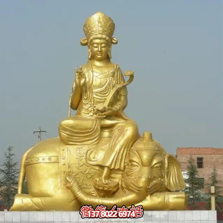 玻璃鋼雕塑文姝普賢，精致烤漆噴金大型景點(diǎn)裝飾