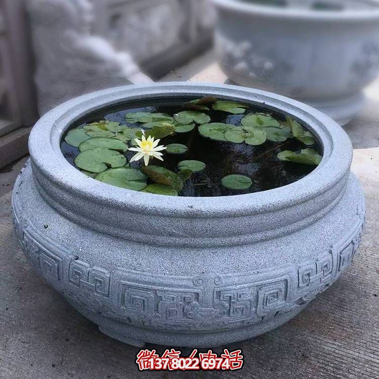 仿古大理石石雕魚缸，用藝術(shù)裝點(diǎn)你的生活
