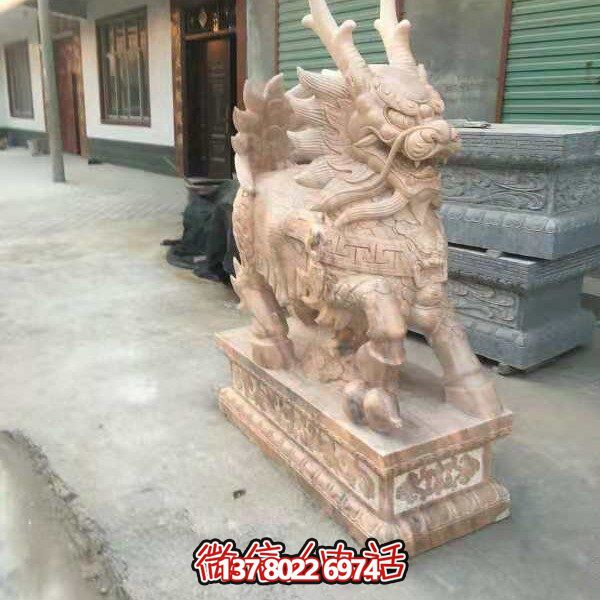 高端定制大理石石雕獅子雕塑，裝點大型庭院、別墅、門口，招財又安全