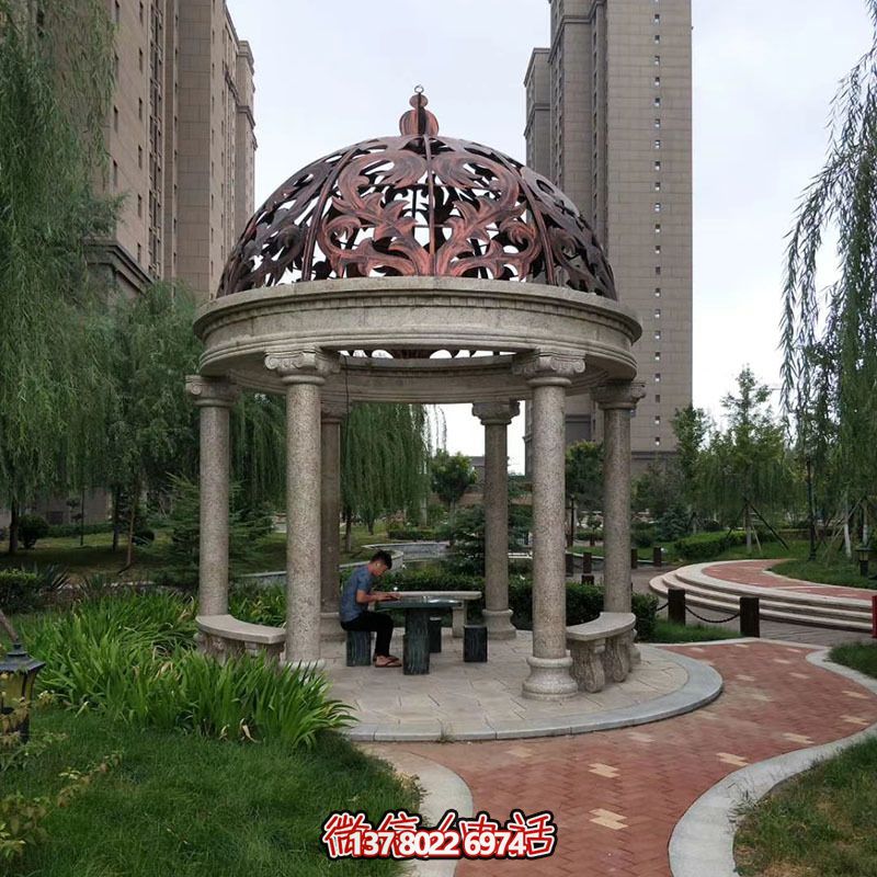 高端歐式鏤空涼亭，打造完美小區(qū)廣場