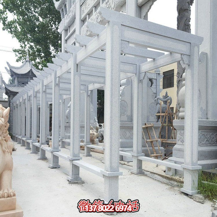 精美大理石石雕裝飾長(zhǎng)廊，美化小區(qū)戶(hù)外環(huán)境