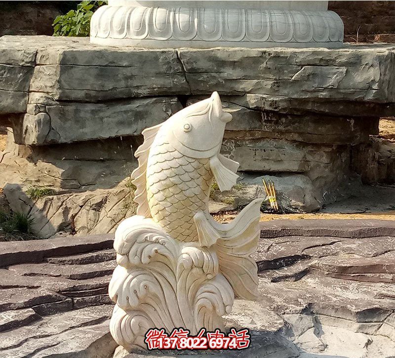 漢白玉石雕塑，點(diǎn)綴公園景觀，增添創(chuàng)意噴水裝置