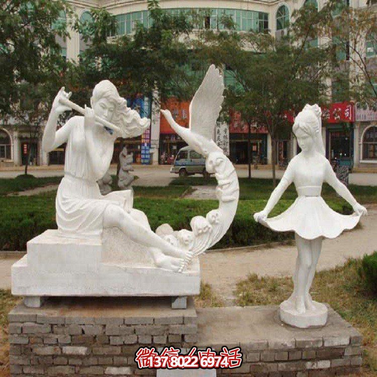 大型石雕人物雕塑，為園林景觀增添靈動之美
