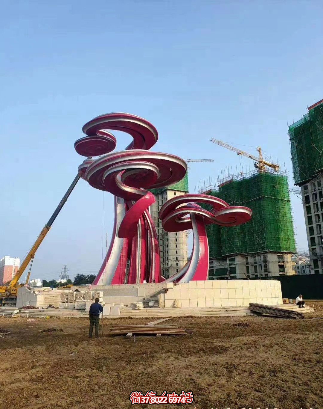 玻璃鋼祥云彩繪雕塑，個(gè)性創(chuàng)意景區(qū)裝飾