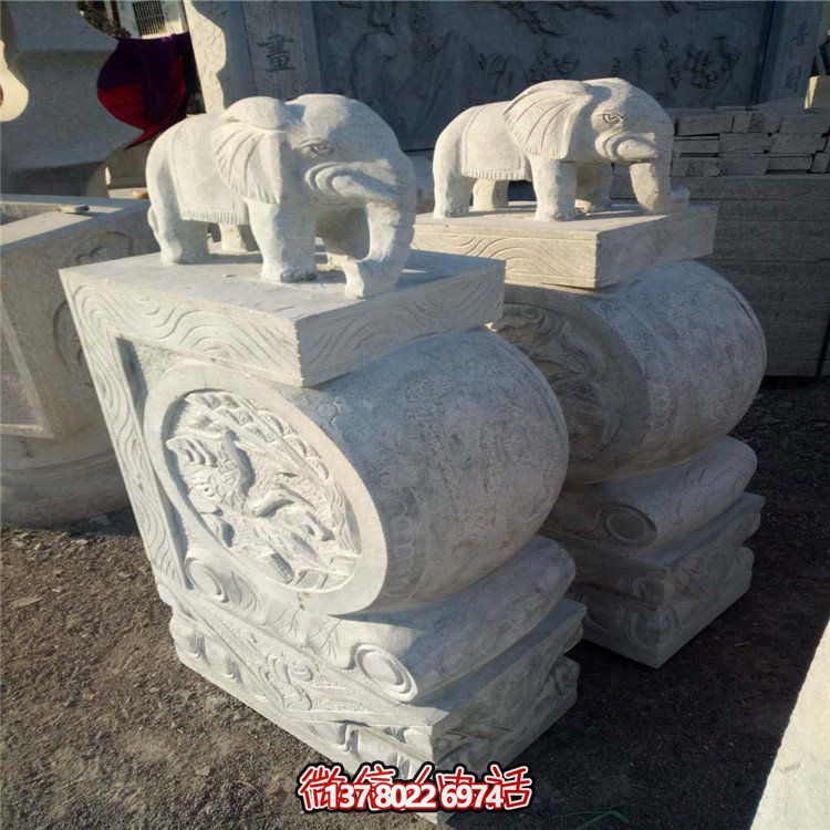 大理石石雕抱鼓，為您的園林庭院門口點綴美觀