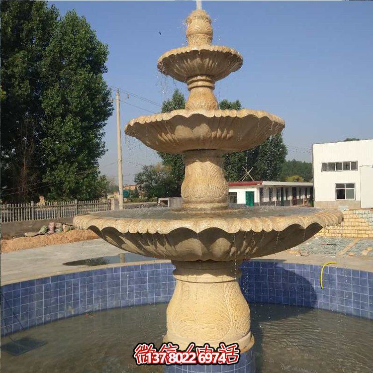 花崗巖噴泉流水?dāng)[件，給你不一樣的戶外廣場(chǎng)園林景觀雕塑
