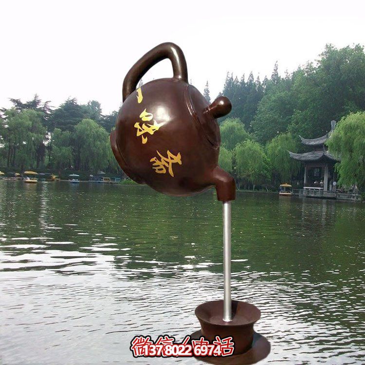 大型仿銅玻璃鋼懸空流水擺件，點綴園林景觀