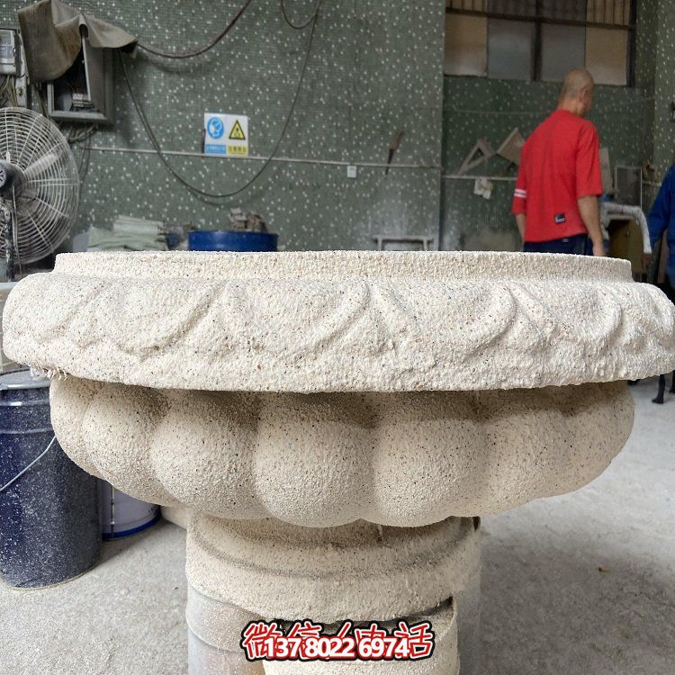 精美石雕園林景觀(guān)花盆雕塑，增添戶(hù)外活力