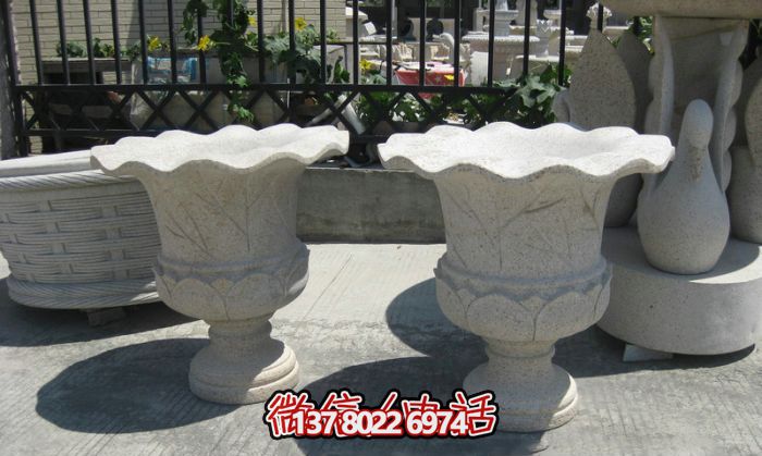 歐式大理石花盆石雕雕塑，締造公園景區(qū)精美景觀
