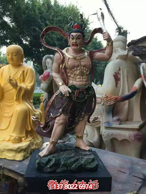 玻璃鋼八大金剛雕塑，護法神圣的守護