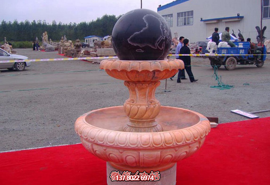 精美小型庭院風(fēng)水盆景石雕晚霞紅風(fēng)水球 精美小型庭院風(fēng)水盆景石雕晚霞紅風(fēng)水球