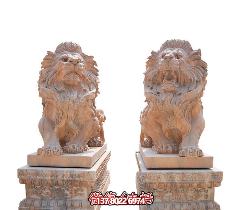 雕塑財(cái)神獅子，祈求招財(cái)進(jìn)寶