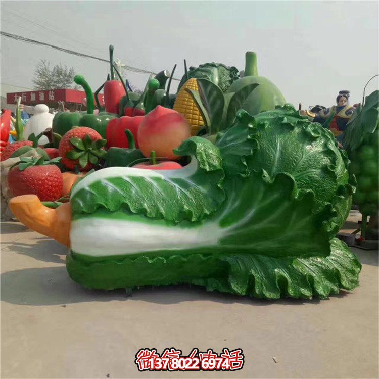 玻璃鋼仿真白菜雕塑，為您的園林戶外添彩