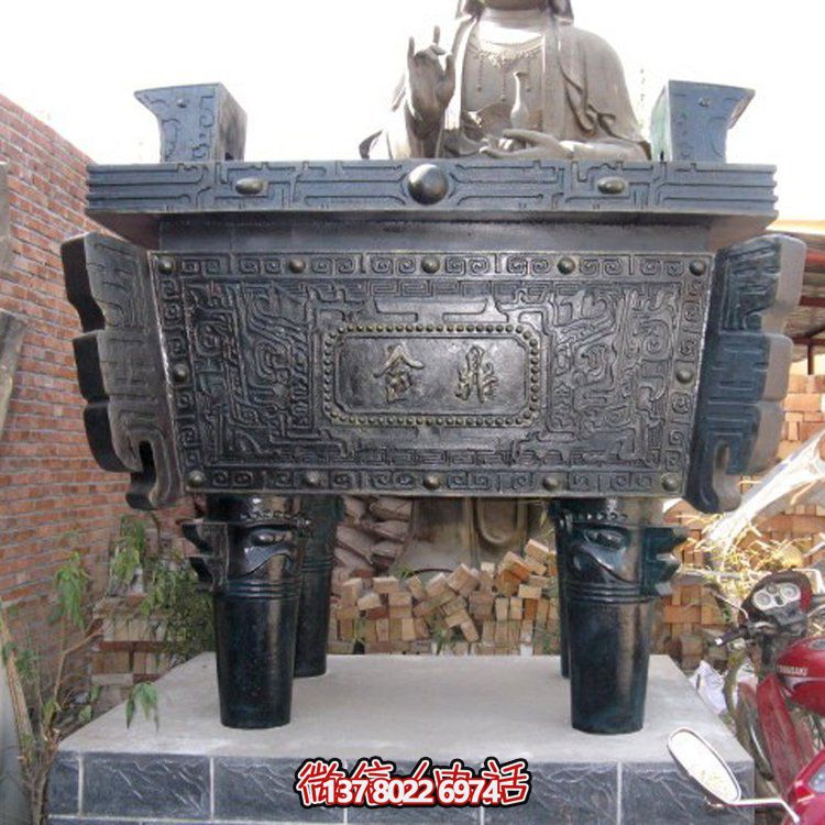 精美佛教用品銅香爐擺件，長(zhǎng)方形裝飾家居