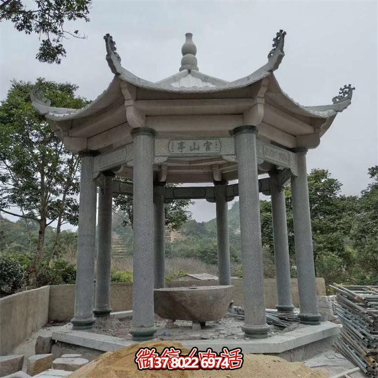 大理石雕刻中式?jīng)鐾?，美化景區(qū)園林戶外環(huán)境