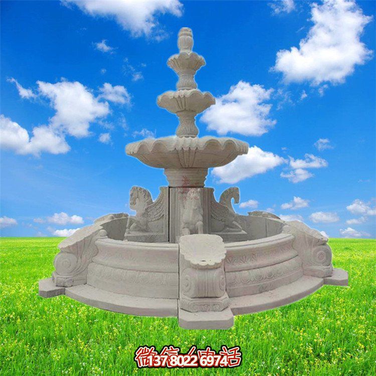 精美石雕噴泉，點(diǎn)綴大理園林之美