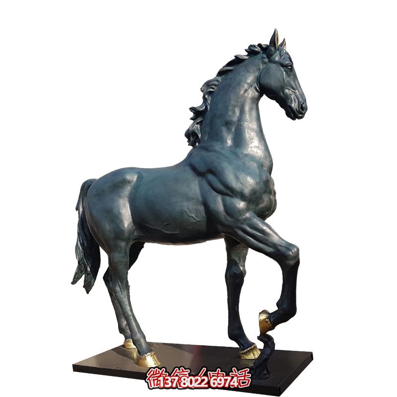 玻璃鋼馬雕塑，大型仿真動物裝置，裝飾景區(qū)、廣場