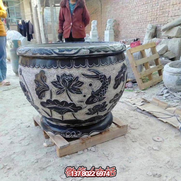 天然石頭缸，仿古雕刻，裝點(diǎn)家園