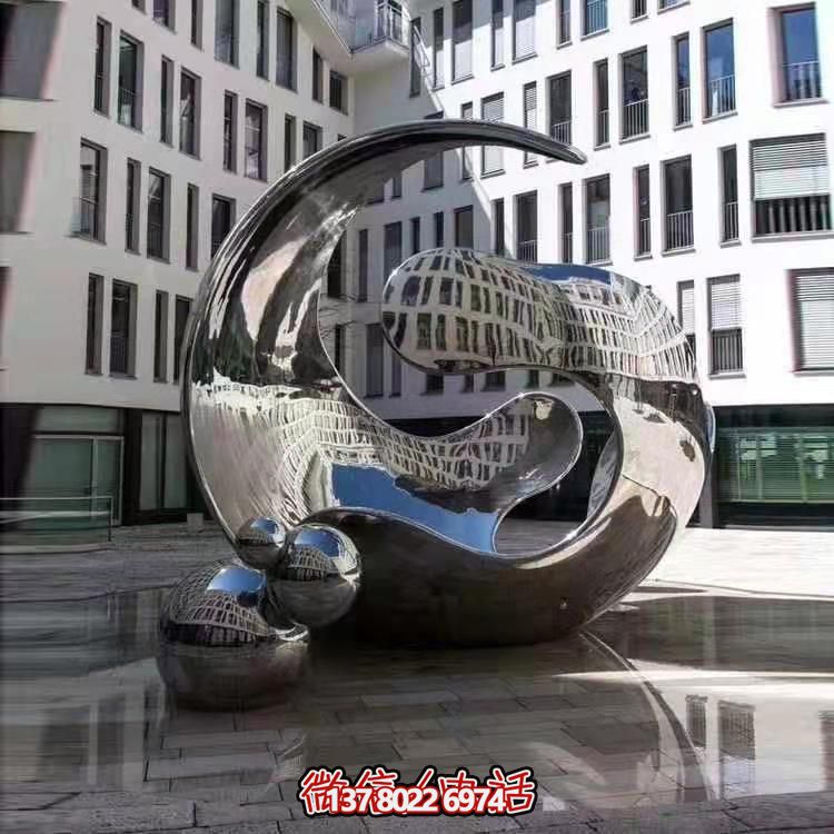高品質(zhì)不銹鋼大型雕塑，精美戶(hù)外園林景觀