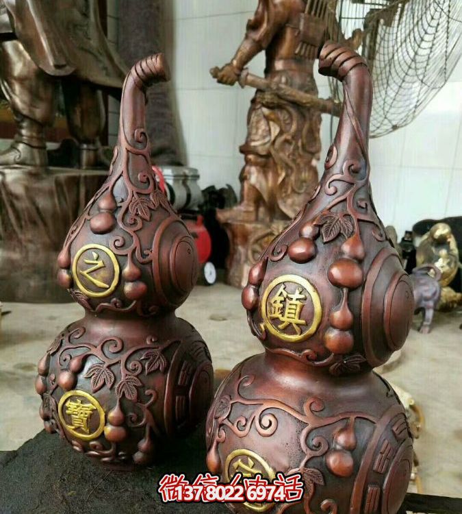 銅雕葫蘆雕塑，增添家居的福氣