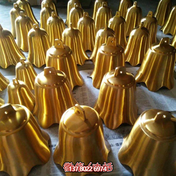 純銅雕塑銅鐘，點(diǎn)綴寺廟景觀